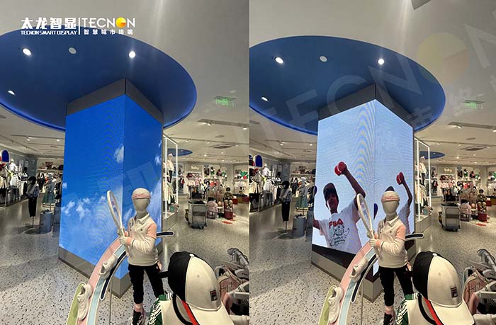 斐樂杭州武林銀泰 B 館兒童店轉角 P4 LED 屏：打造童趣吸睛新地標
